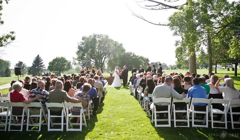 The Barn at Raccoon Creek Outdoor Golf Course Wedding Ceremony