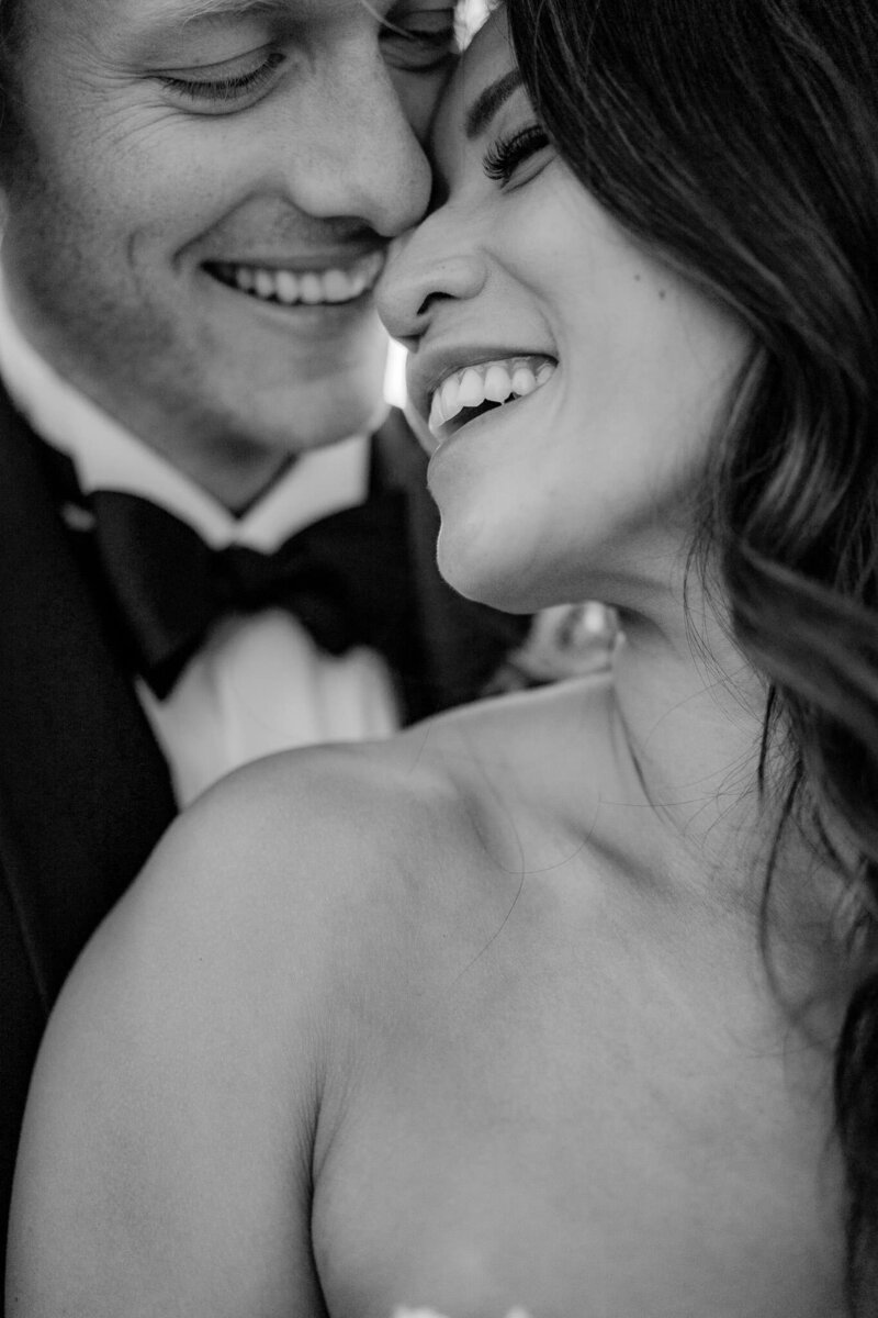 Close up couple portrait during an exclusive wedding in iTaly