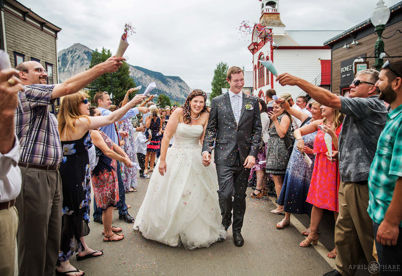 Grand-Exit-Wedding-Reception-Outside-of-Bonez-Restaurant-in-Crested-Butte-CO