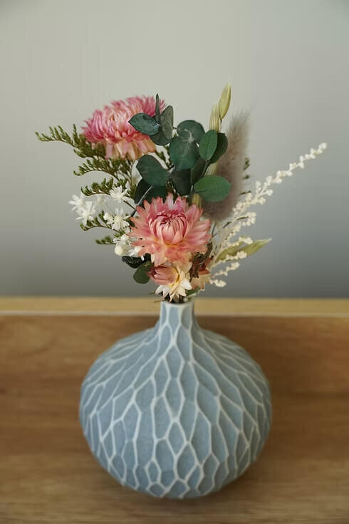 Strawflower Sprig Vase Set (1)