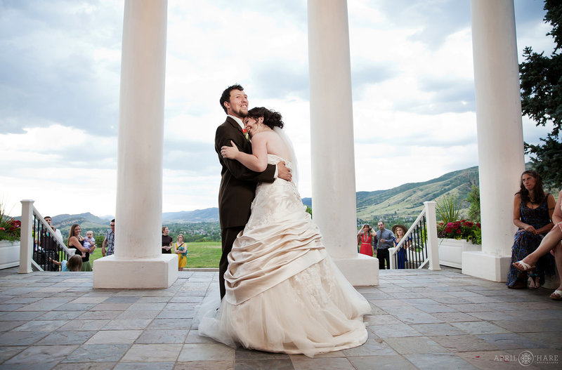 First Dance on Front Porch of The Manor House in Colorado