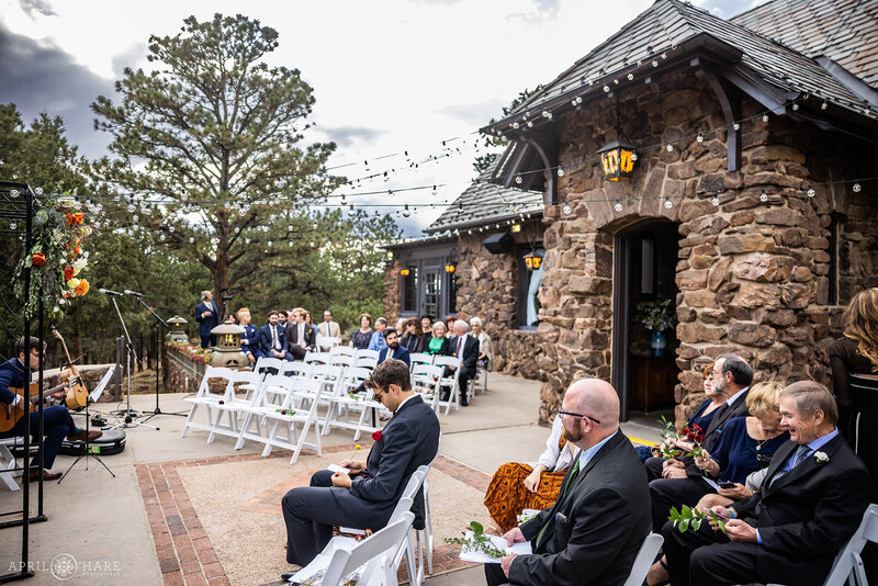 Boettcher Mansion Wedding on the Patio in the Woods of Lookout Mountain