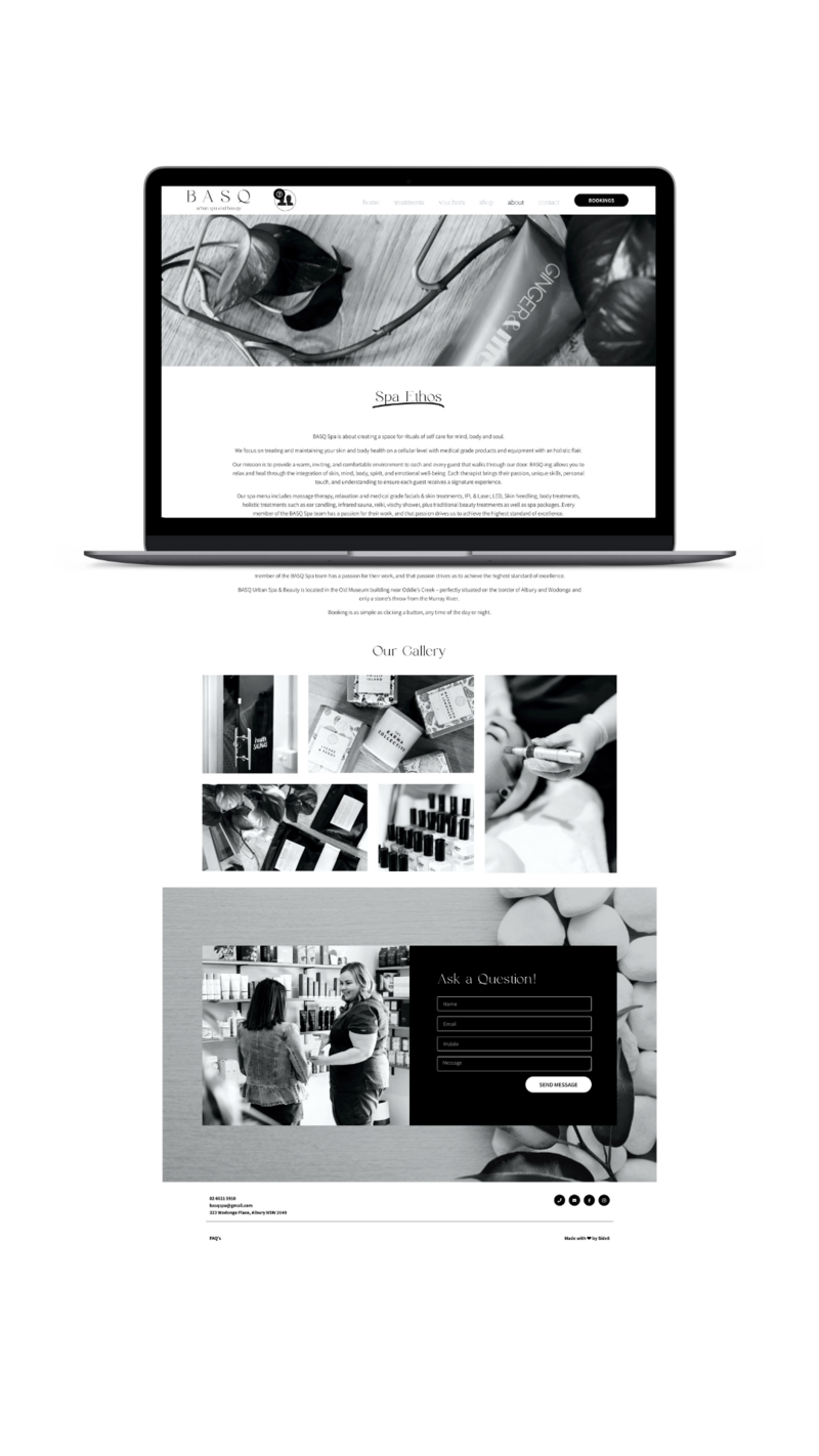 Basq Small Business Website from Wordpress to Squarespace 2