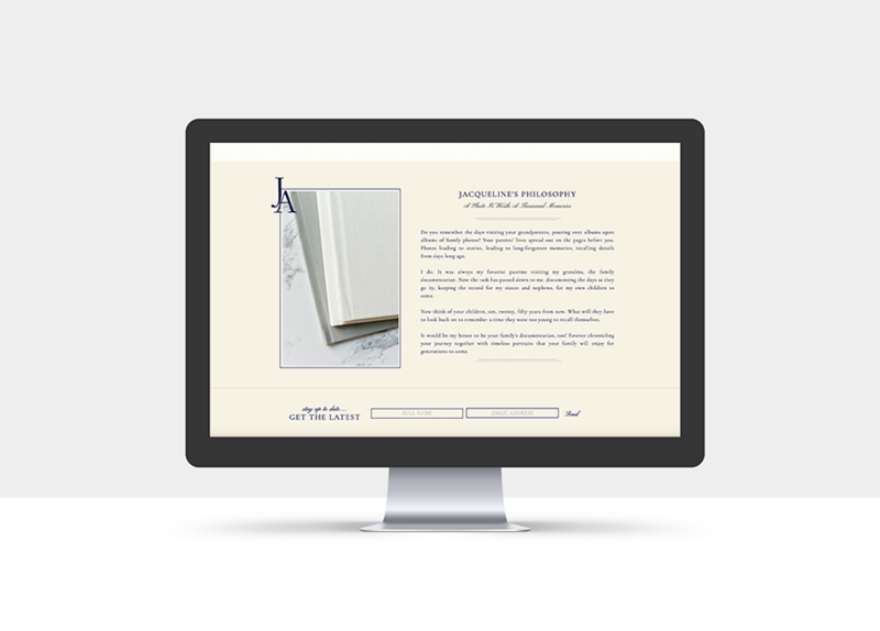 for portfolio: showit web design of minimalist branding