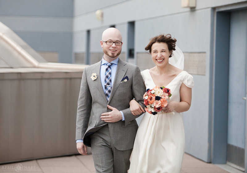 Anschutz Family Sky Terrace Rooftop Wedding Ceremony at Denver Museum of Nature and Science