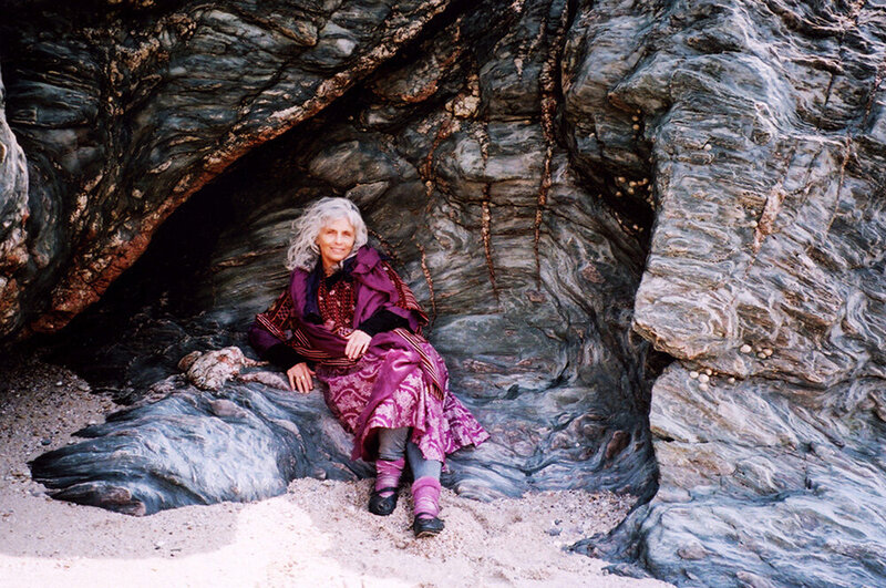 Farida in stone cave in Devon