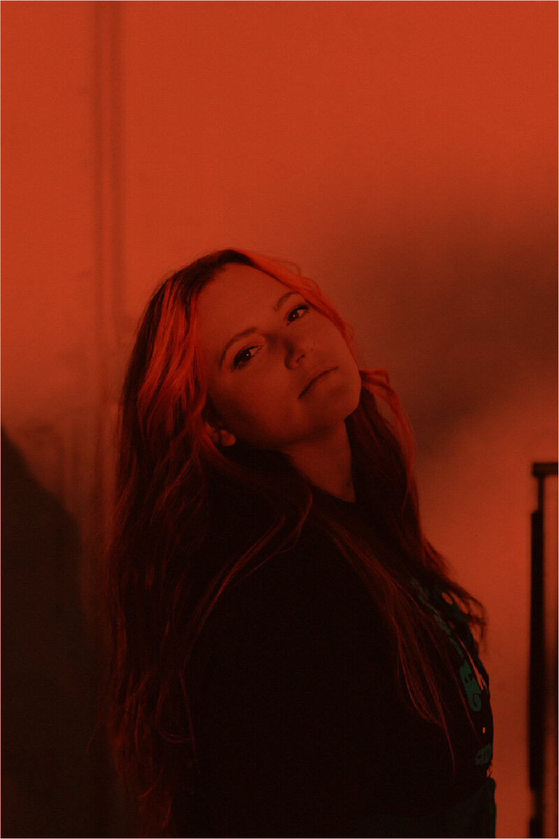 Photo of Steph with orange filter