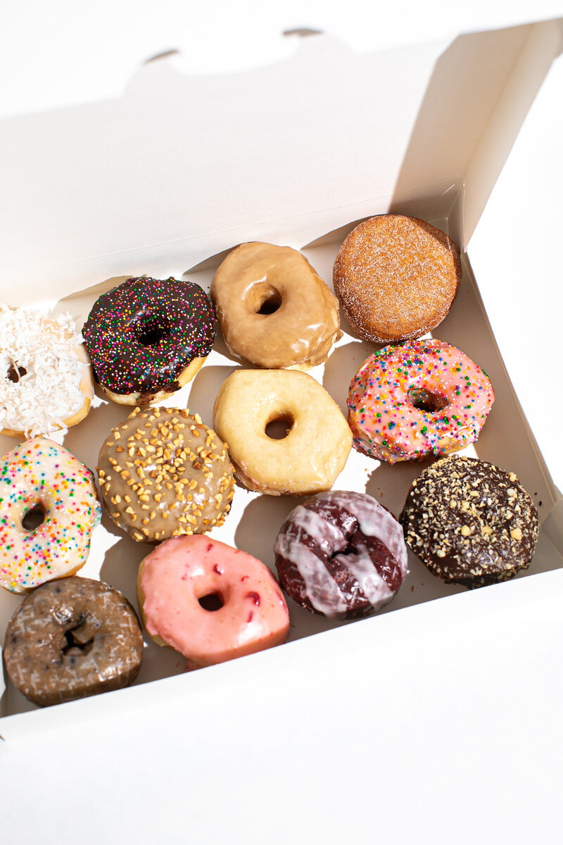 Assorted Donuts in White Box - Daylight Donuts