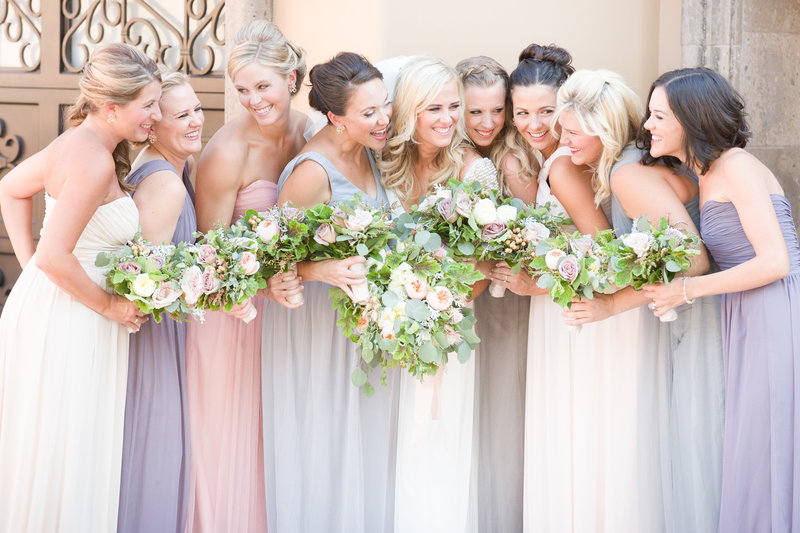 Soft Pastel Private Estate Wedding Bridesmaids Paradise Valley, Arizona | Amy & Jordan Photography