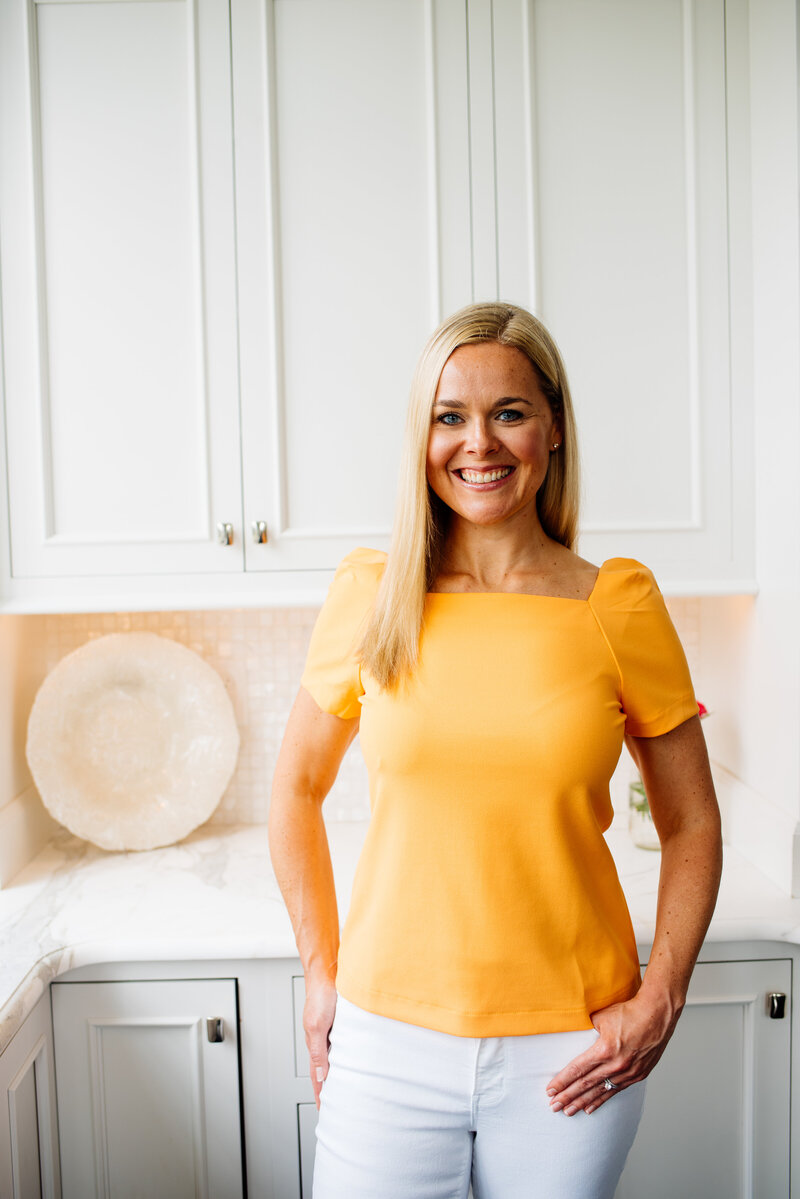MS nutritionist Alene Brennan standing in a kitchen