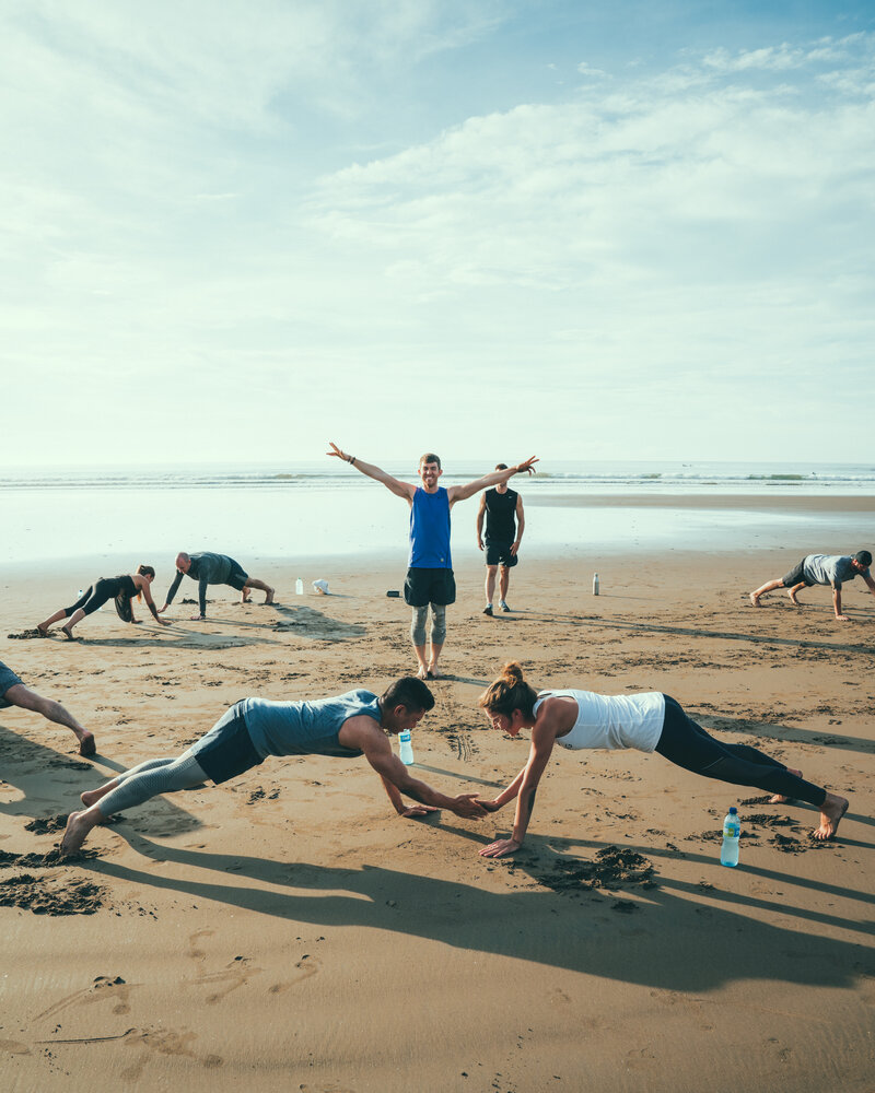 Live Better co-founder Jason Loebig running on beach