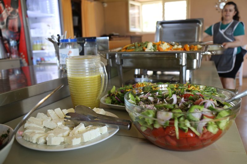 A delicious meal prepare for students of the 300 Hour Yoga Teacher Training Program in Greece