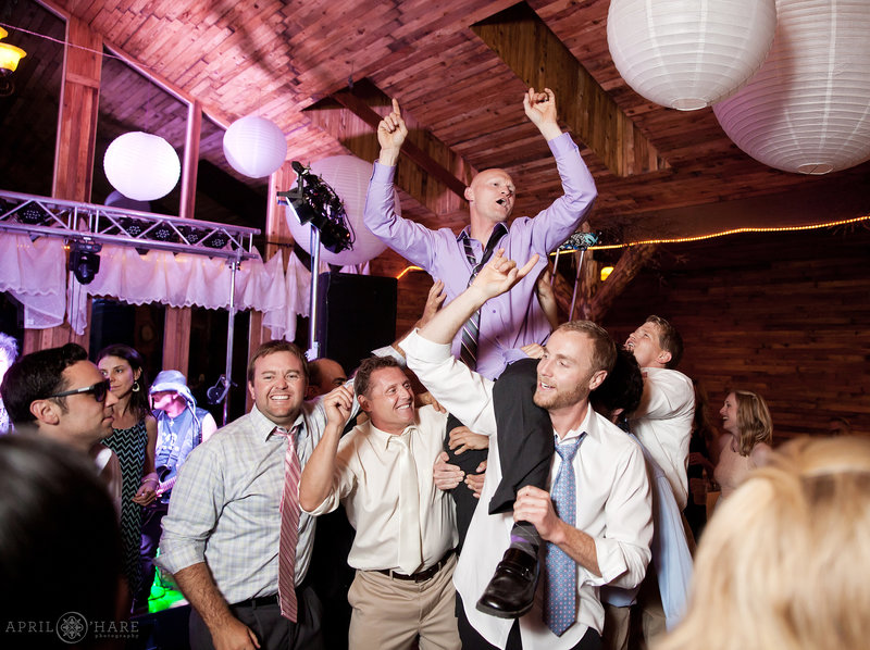 Fun Party Pictures from a Mountain View Ranch Colorado wedding