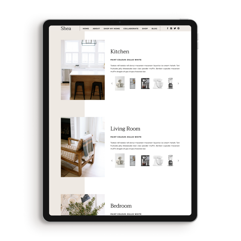 Shea-shop-interior-influencer-showit-blog-template