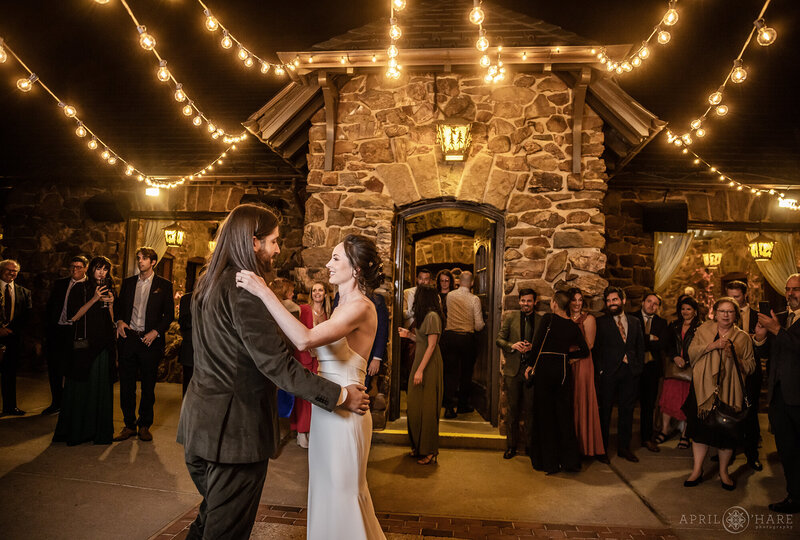 First Dance on the Fireside Patio at Boettcher Mansion on Lookout Mountain
