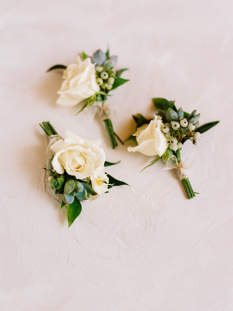 Groom's Boutonniere with mini succulents