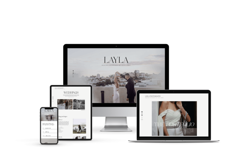 Showit website designed for wedding photography businesses.