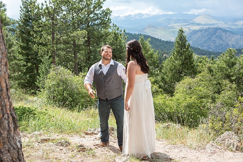 Mountain elopement Colorado on Flagstaff Mountain