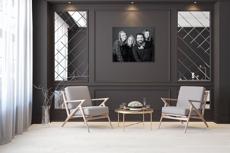 Black-white-acrylic-family-portrait