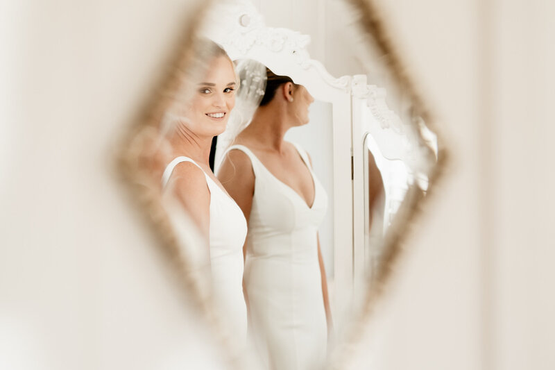 reflections of bride