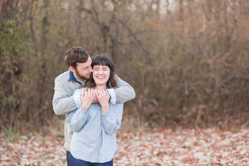 engagement photographer couple detroit ann arbor laughing michigan