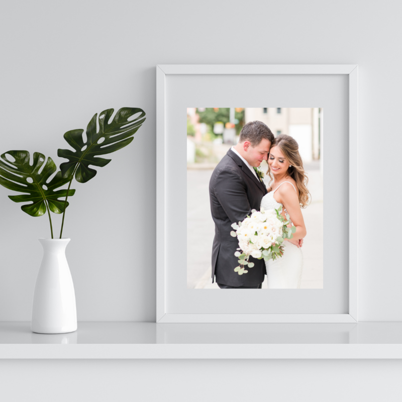 framed wedding portrait