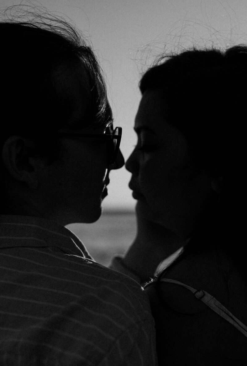 a beach engagement photoshoot in New England