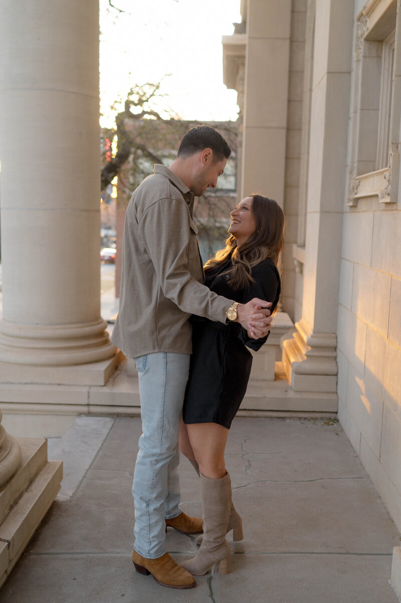 engagement photos in downtown oklahoma city