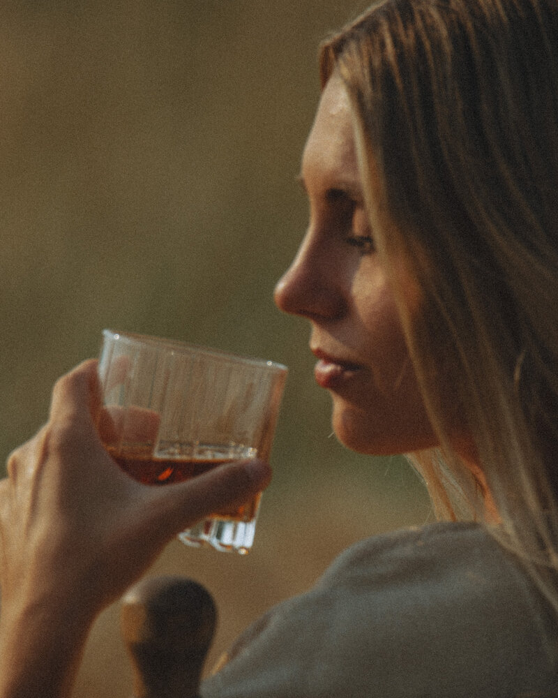 Autumn Campaign for Far North Spirits featuring Ashten Oberg and Roknar Rye, shot by Gretchen Reese, the Wine & Whiskey Photographer.