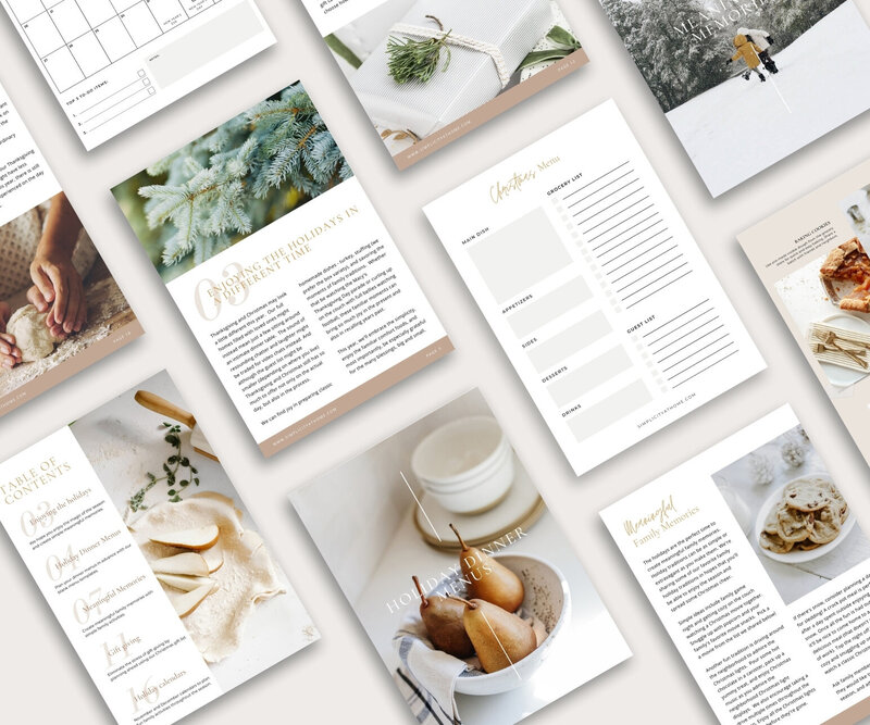 Enjoy a cozy simple stress free holiday season with Simplicity at Home's holiday planner