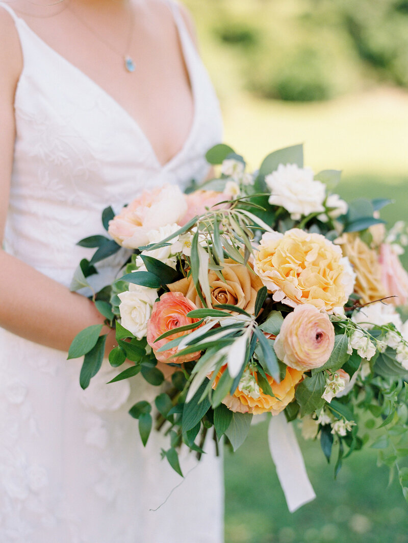 Peachy and Orange Bridal Bouquet