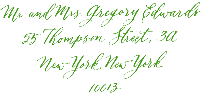 Magnolia Calligraphy Style- Kelly Green
