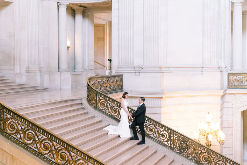 Wedding couple elopement in San Francisco city hall