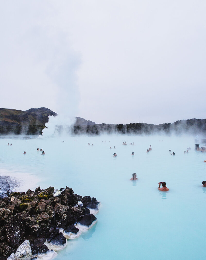 A photo of the blue lagoon in Iceland
