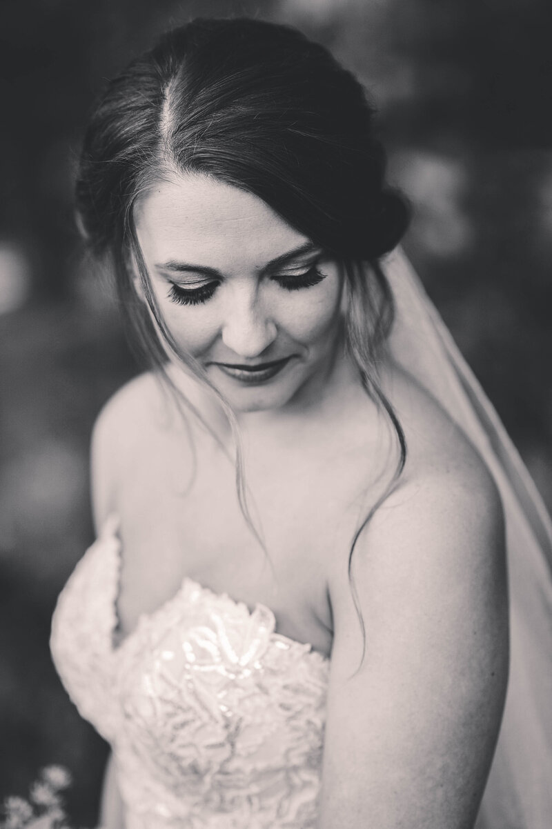 Beautiful Bride on her Wedding Day in Asheville, NC.