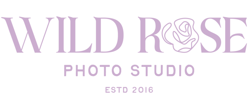 Wild rose photo studio Austin wedding photographer logo.