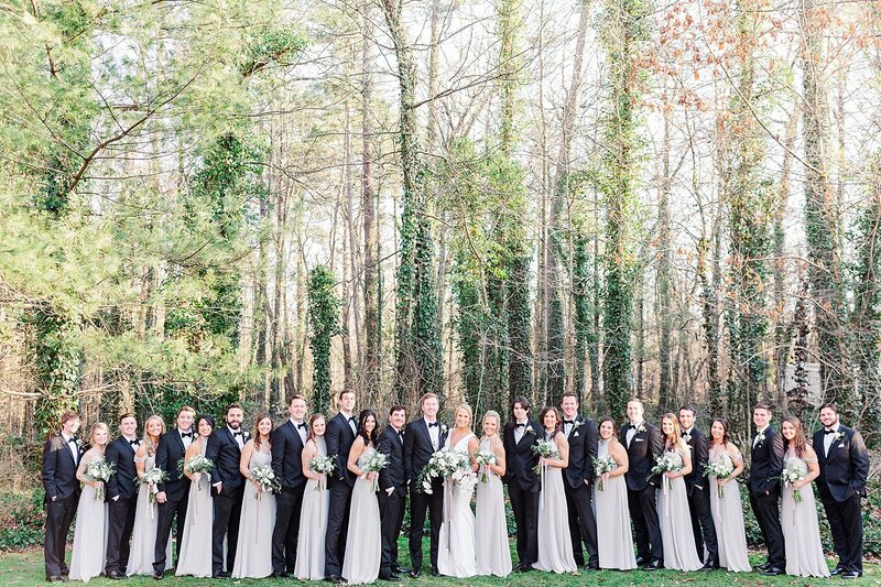 large wedding party by Knoxville Wedding Photographer, Amanda May Photos