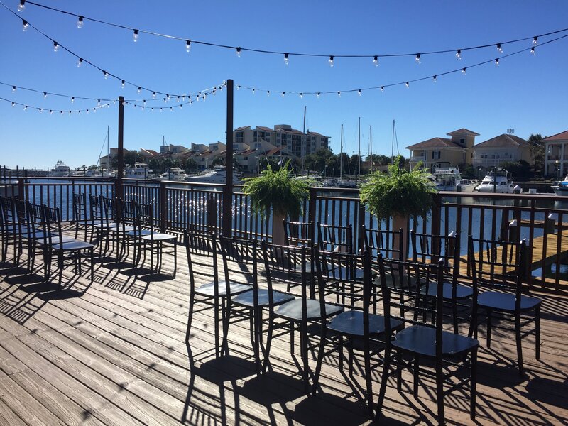 Venue Waterfront Deck Micro Wedding on the Deck at Palafox Wharf Waterfront Venue in Pensacola FL