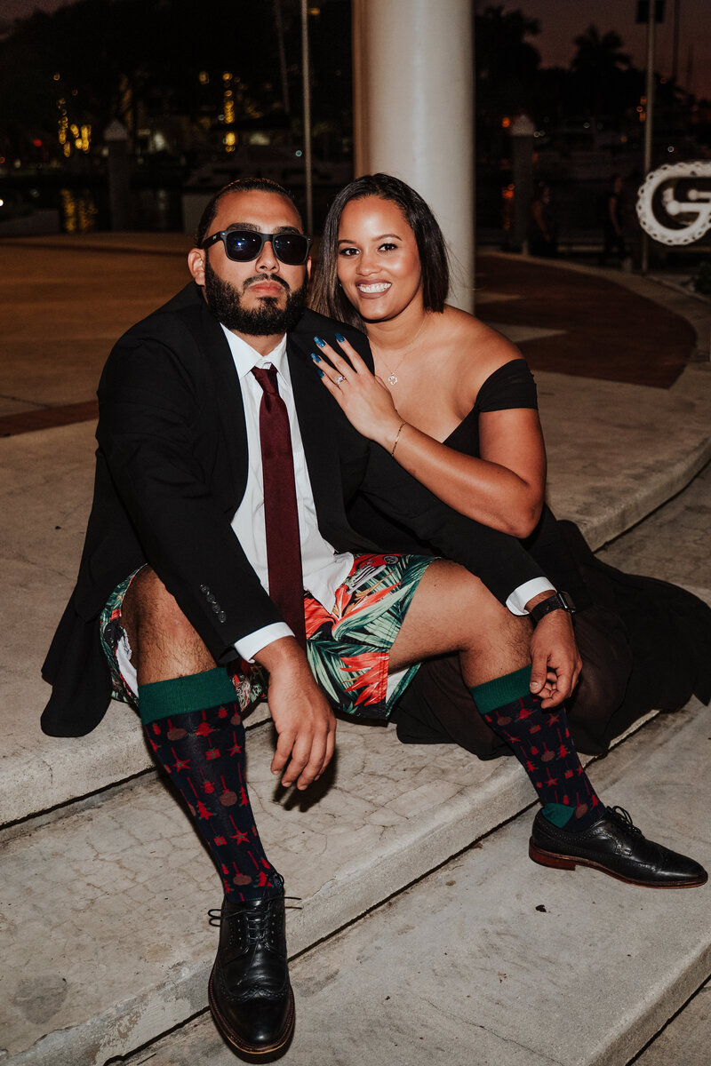 Downtown-Fort-Lauderdale-Cheesy-Christmas-Engagement-Photos-Ashleigh-Ahern-Photography