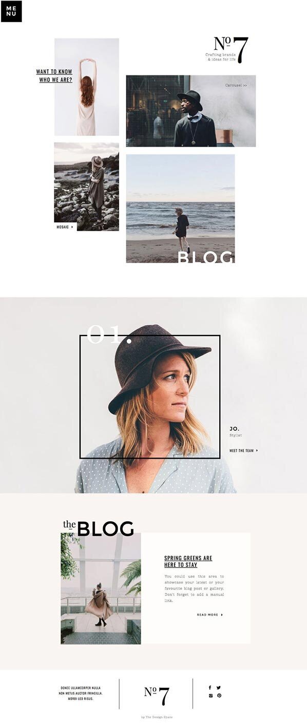 Design Space No 7 Showit Website Desktop Template
