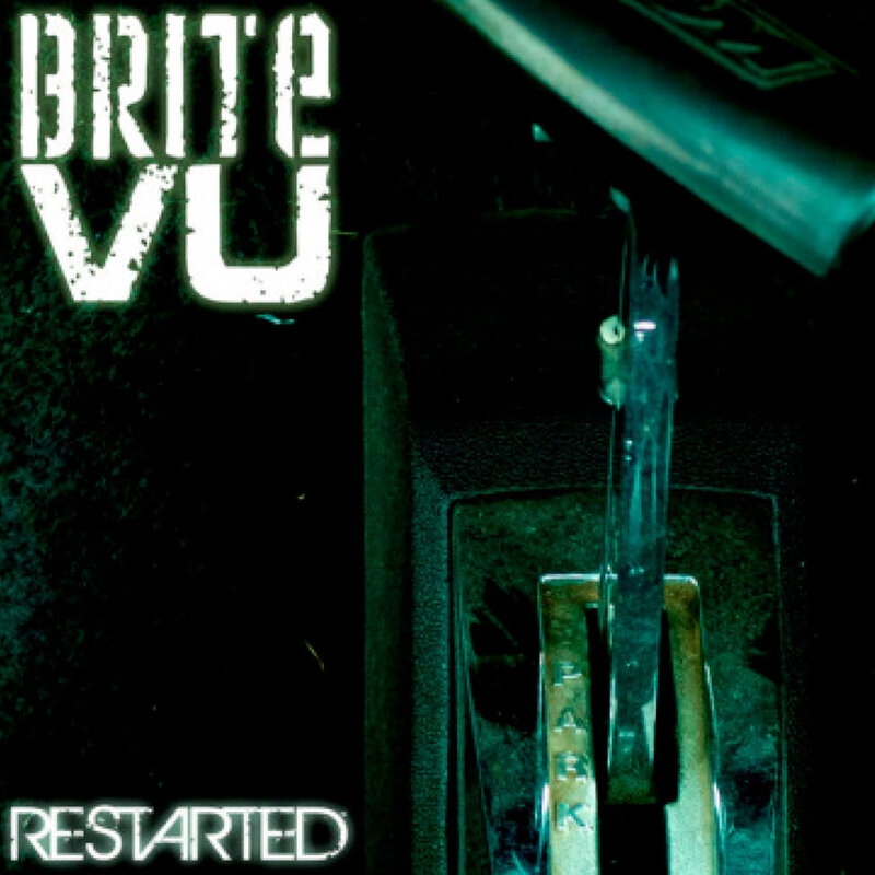 Album Cover Original Artwork Band Brite Vu Title Restarted closeup of car gear shift