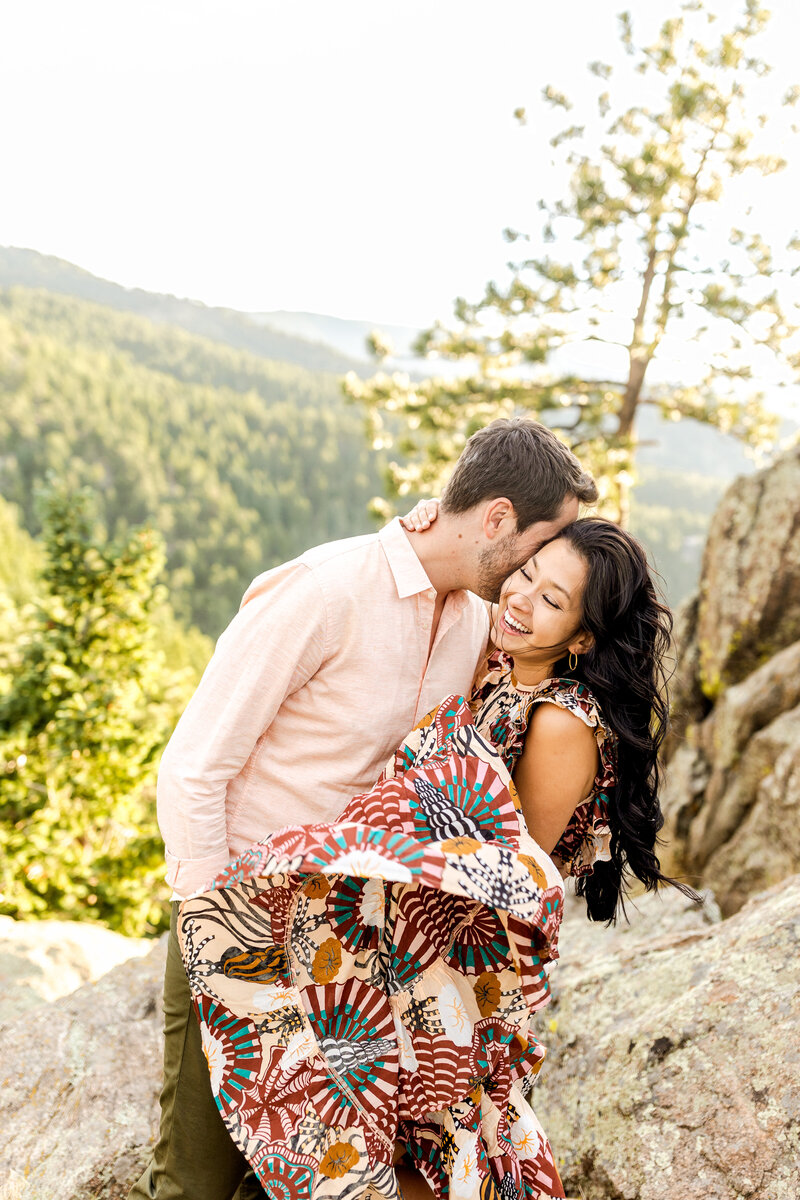 Engagement session at Lost Gulch Lookout in Boulder, Colorado