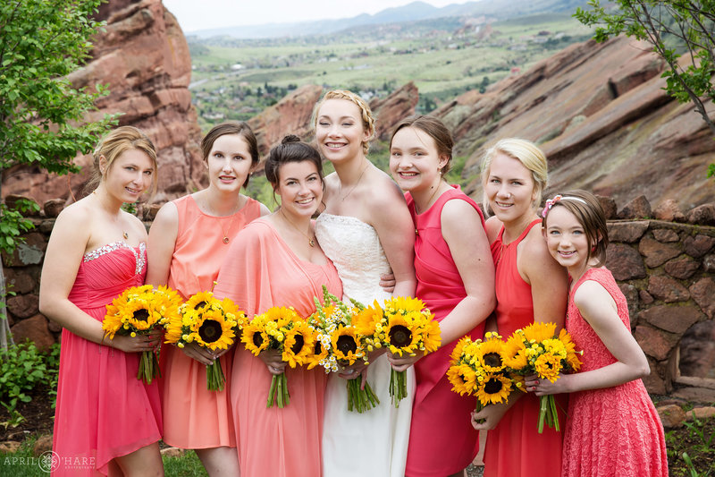 Beautiful views at Red Rocks for wedding photos in Colorado
