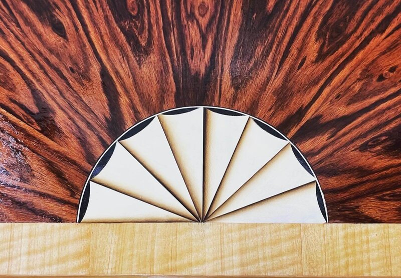 a sand-shaded federal pan set on radial veneer  | Heller and Heller Furniture