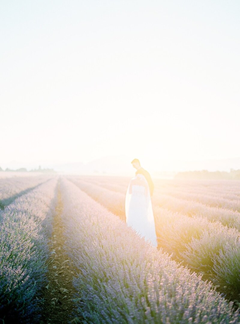couple in the lavender field