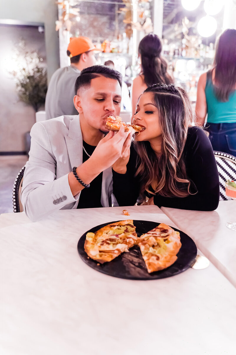Gabby Darling Photography engagement gallery pizza date