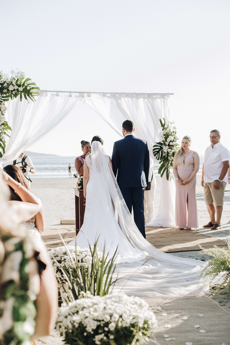 intimate wedding ceremony on the beach