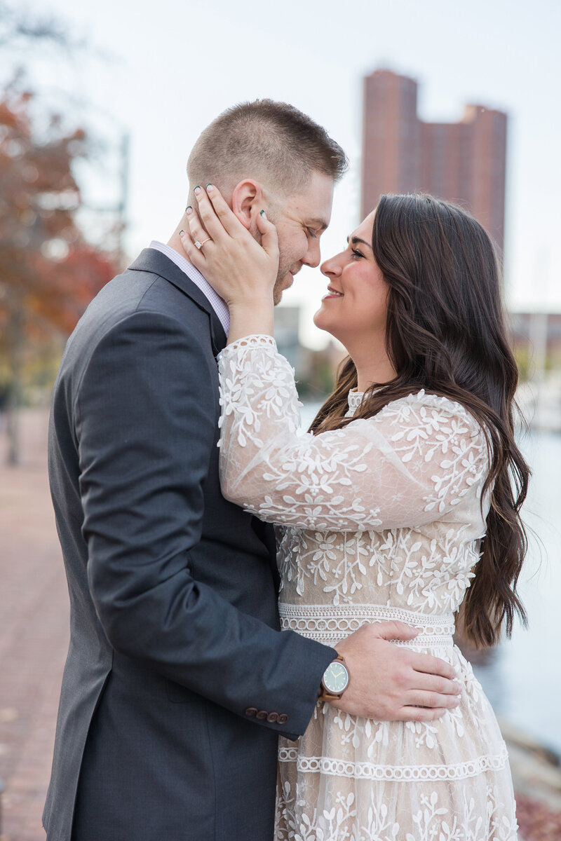 Downtown Baltimore engagement photos at Inner Harbor by Annapolis, Maryland photographer, Christa Rae Photography