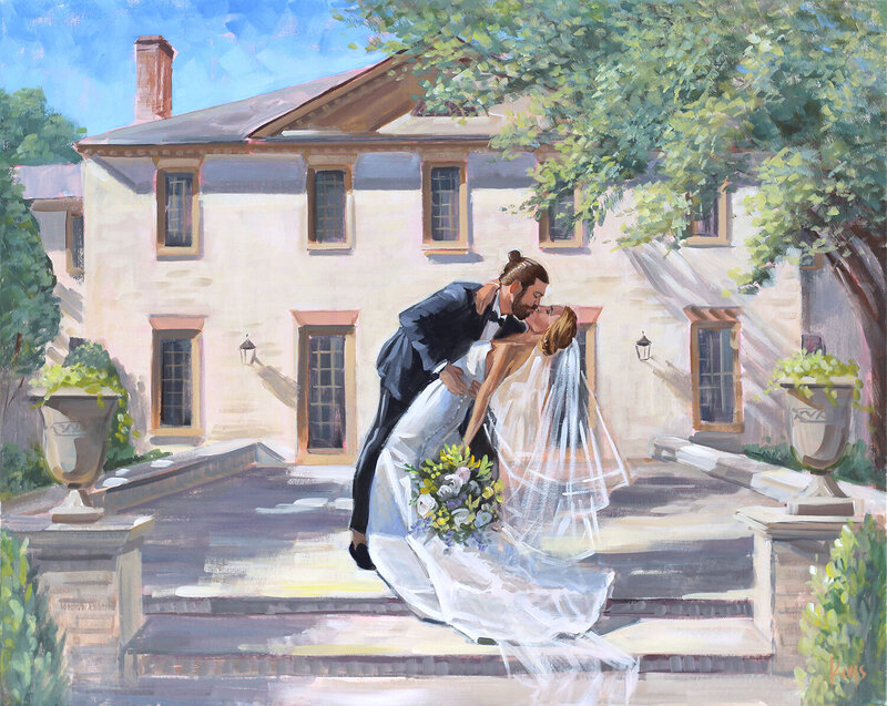 Live Wedding Painting by Ben Keys  at the Williamsburg Inn in Virginia