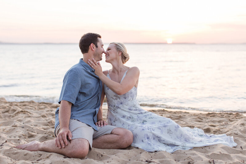 Terrapin Beach Park engagement photos in Stevensville, Maryland by Annapolis photographer Christa Rae Photography